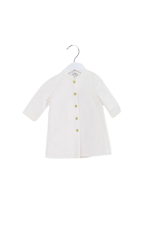 A White Lightweight Jackets from Petit Bateau in size 6-12M for girl. (Front View)