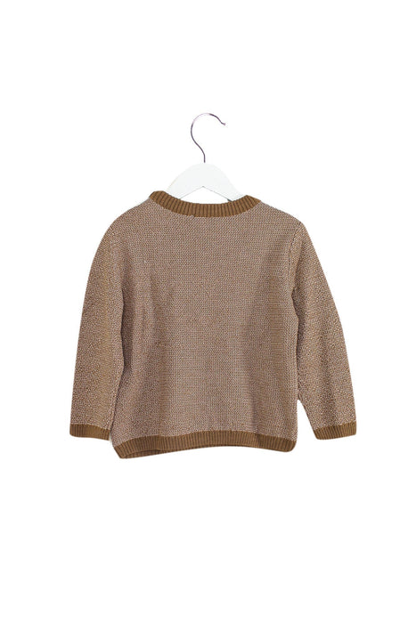 A Brown Knit Sweaters from Venera Arapu in size 2T for girl. (Back View)