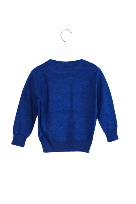 A Blue Knit Sweaters from Lovie by Mary J in size 12-18M for girl. (Back View)