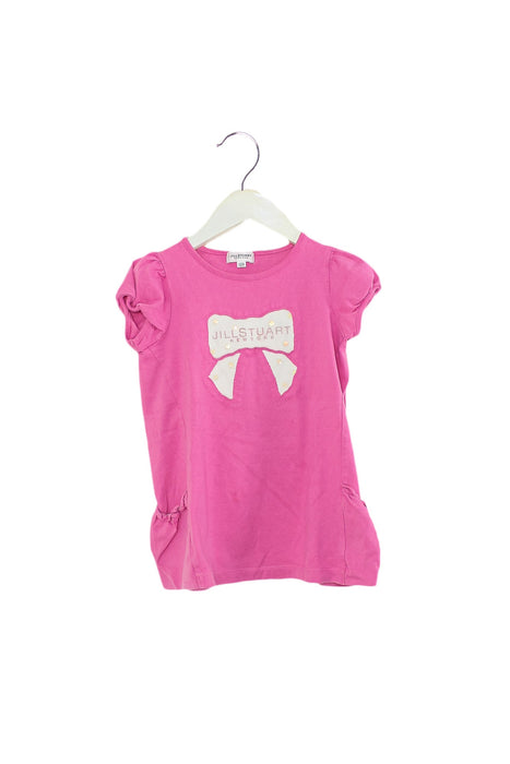 A Pink Short Sleeve Dresses from Jill Stuart in size 5T for girl. (Front View)