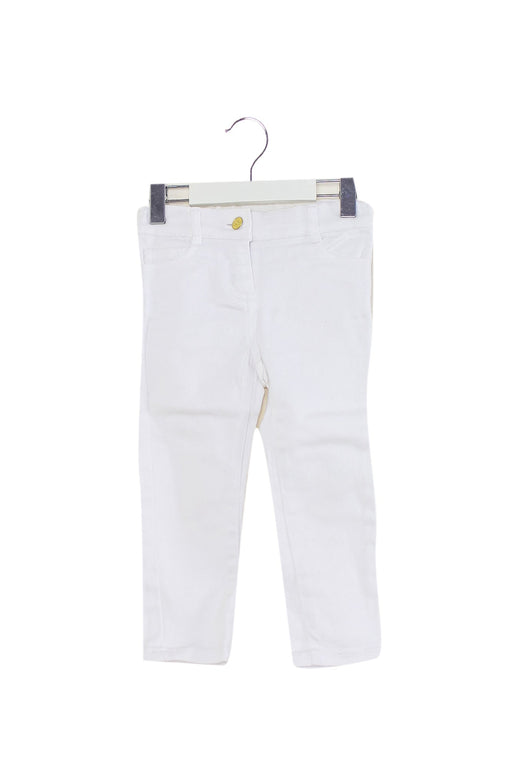 A White Casual Pants from Janie & Jack in size 2T for girl. (Front View)