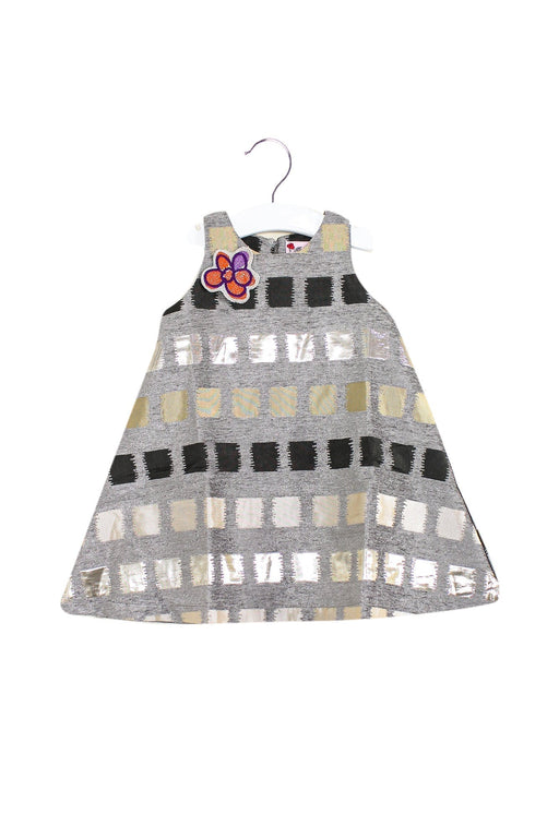 A Grey Sleeveless Dresses from Lovie by Mary J in size 2T for girl. (Front View)