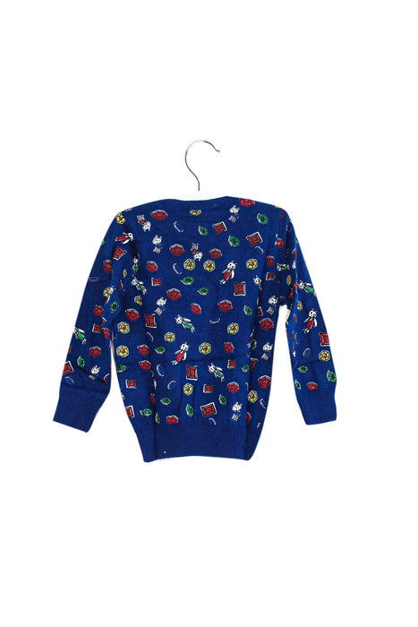 A Blue Knit Sweaters from Lovie by Mary J in size 12Y for girl. (Back View)