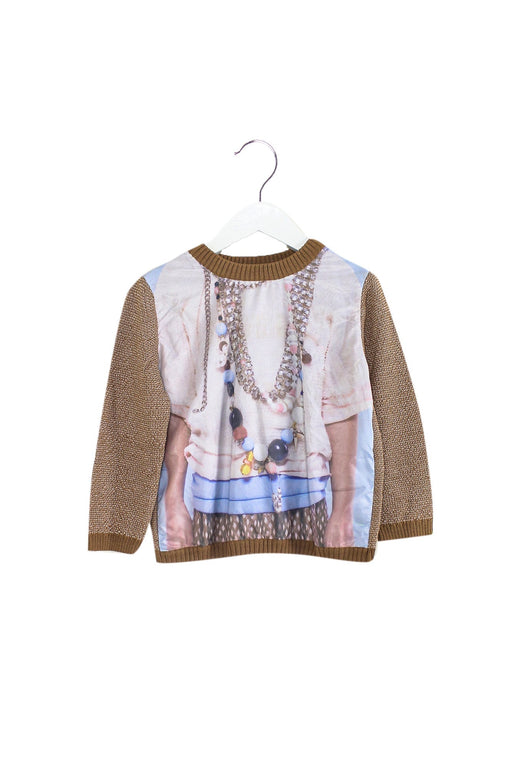 A Brown Knit Sweaters from Venera Arapu in size 4T for girl. (Front View)