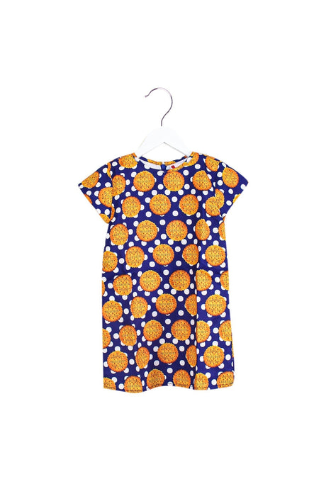 A Blue Short Sleeve Dresses from Lovie by Mary J in size 2T for girl. (Front View)