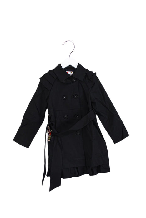 A Black Coats from Lovie by Mary J in size 2T for girl. (Front View)