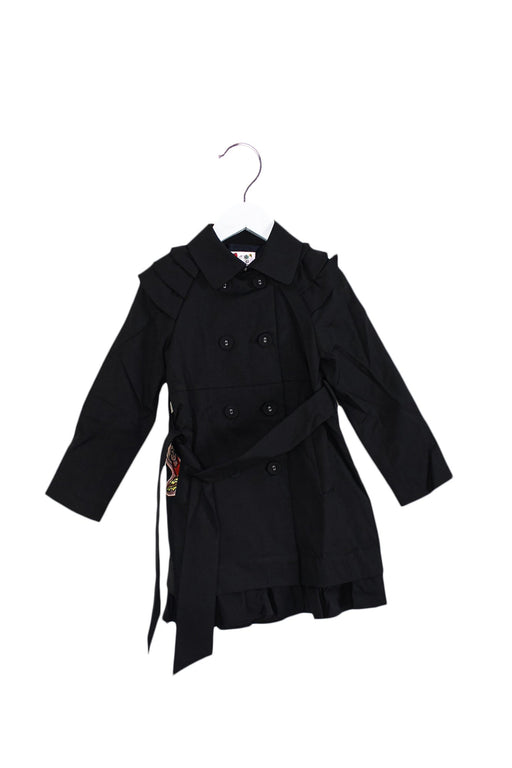 A Black Coats from Lovie by Mary J in size 2T for girl. (Front View)