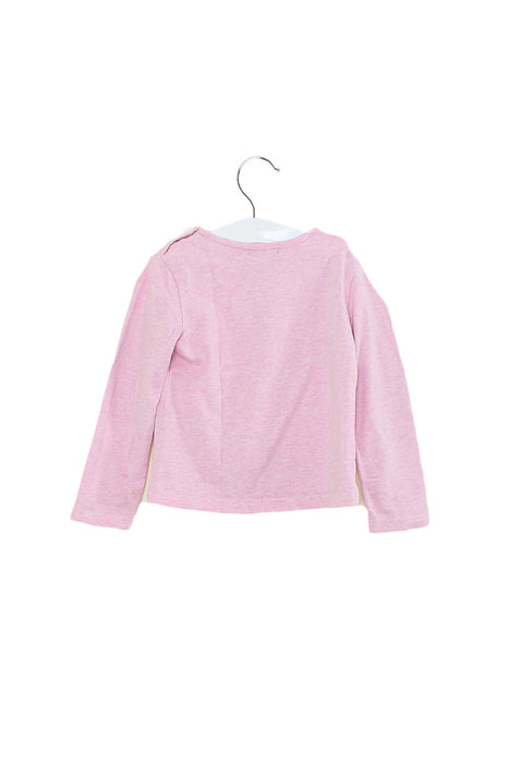 A Pink Long Sleeve Tops from Why and 1/2 in size 2T for girl. (Back View)