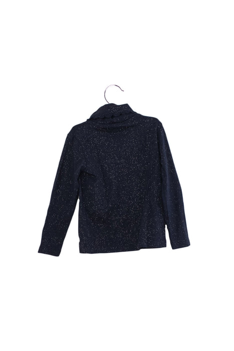 A Navy Long Sleeve Tops from Petit Bateau in size 4T for girl. (Back View)