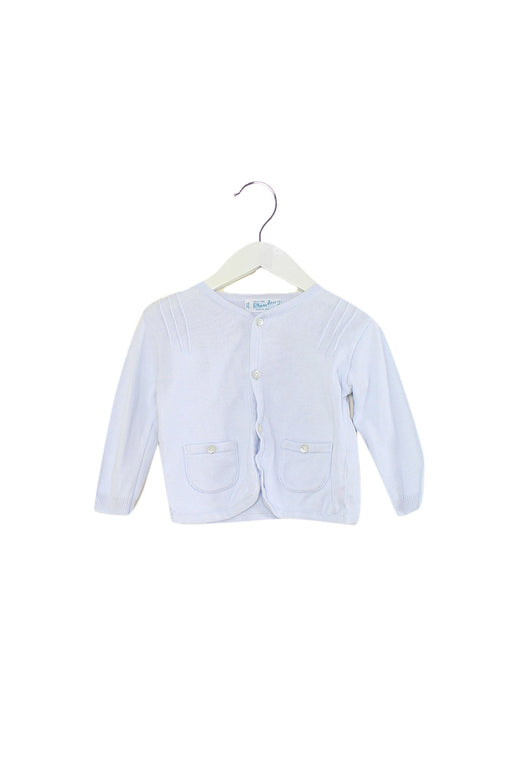 A Blue Cardigans from Feltman Brothers in size 12-18M for boy. (Front View)