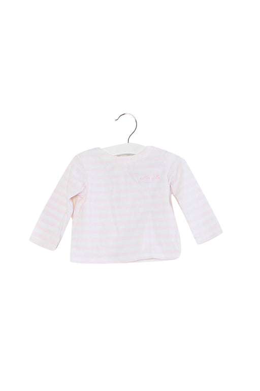 A Pink Long Sleeve Tops from Jacadi in size 3-6M for girl. (Front View)