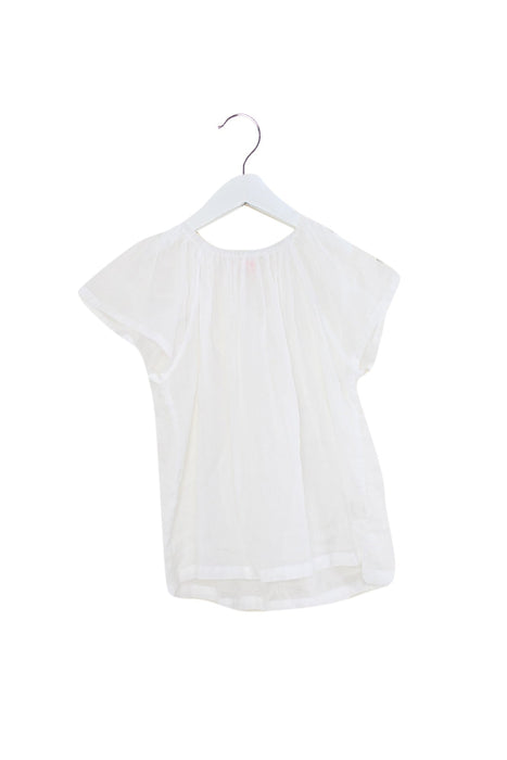 A White Short Sleeve Tops from PrinteBebe in size 4T for girl. (Front View)