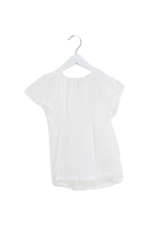 A White Short Sleeve Tops from PrinteBebe in size 4T for girl. (Front View)