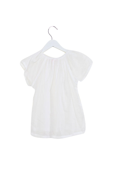 A White Short Sleeve Tops from PrinteBebe in size 4T for girl. (Back View)