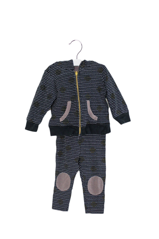 A Black Zippered Sweatshirts from TinyBitz in size 12-18M for boy. (Front View)