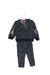 A Black Zippered Sweatshirts from TinyBitz in size 12-18M for boy. (Back View)