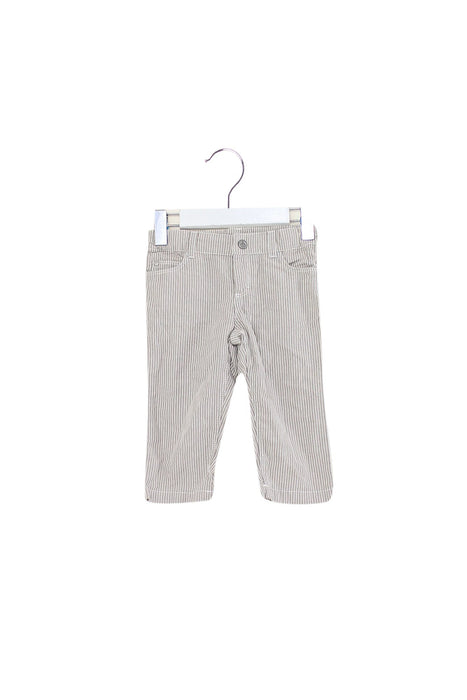 A Brown Casual Pants from Petit Bateau in size 6-12M for boy. (Front View)