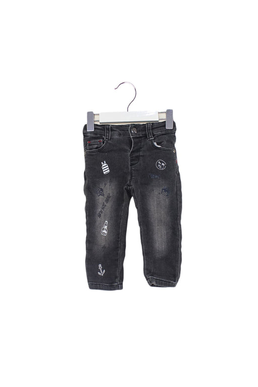A Black Jeans from La Compagnie des Petits in size 6-12M for boy. (Front View)