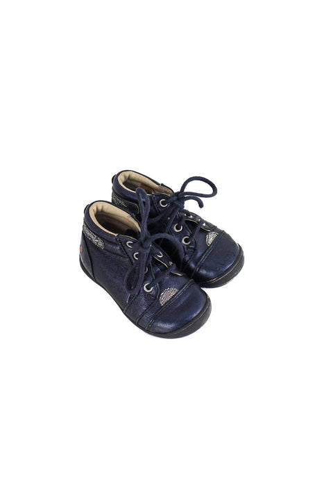 A Navy Casual Boots from GBB in size 12-18M for girl. (Front View)