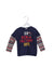 A Navy Crewneck Sweatshirts from Miki House in size 4T for boy. (Front View)