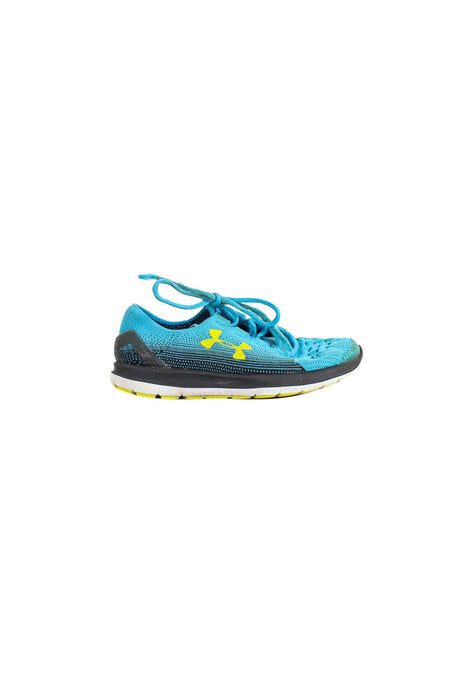 A Blue Sneakers from Under Armour in size 12Y for boy. (Back View)