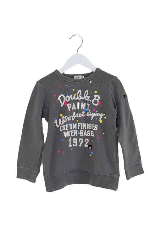 A Grey Sweatshirts from Miki House in size 4T for boy. (Front View)