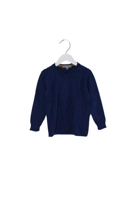 A Blue Knit Sweaters from Bonpoint in size 4T for boy. (Front View)