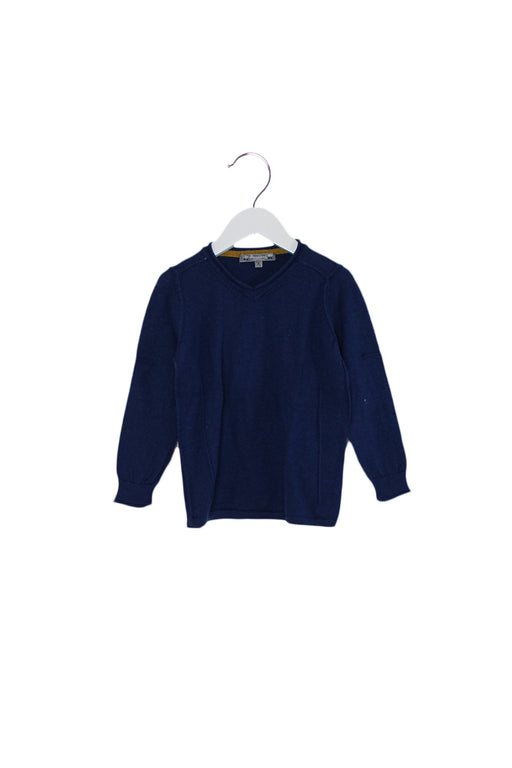 A Blue Knit Sweaters from Bonpoint in size 4T for boy. (Front View)