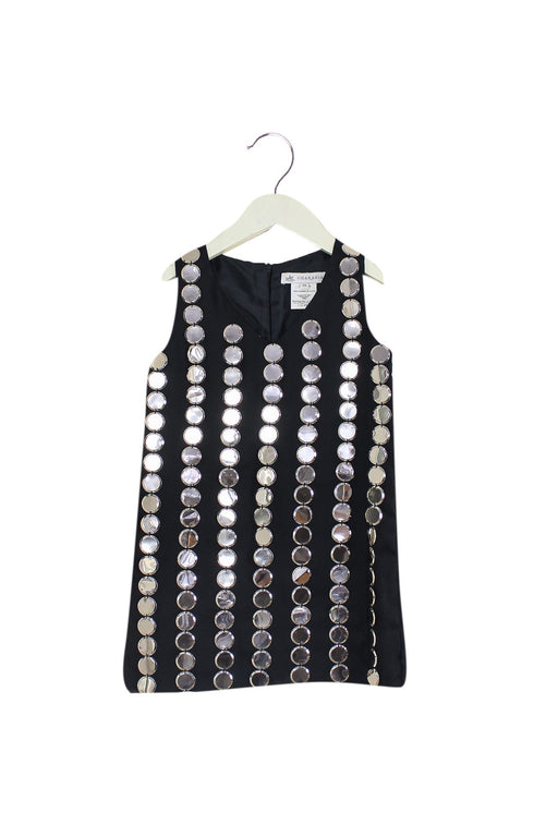 A Black Sleeveless Dresses from Charabia in size 4T for girl. (Front View)