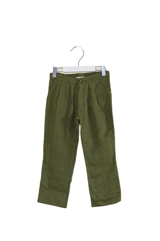 A Green Casual Pants from Bebe Organic in size 4T for girl. (Front View)