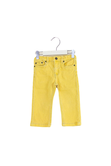 A Yellow Jeans from Bonpoint in size 6-12M for girl. (Front View)