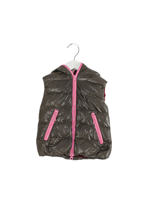 A Green Outerwear Vests from Duvetica in size 4T for girl. (Front View)