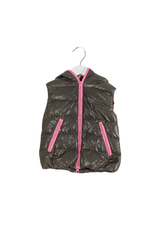 A Green Outerwear Vests from Duvetica in size 4T for girl. (Front View)