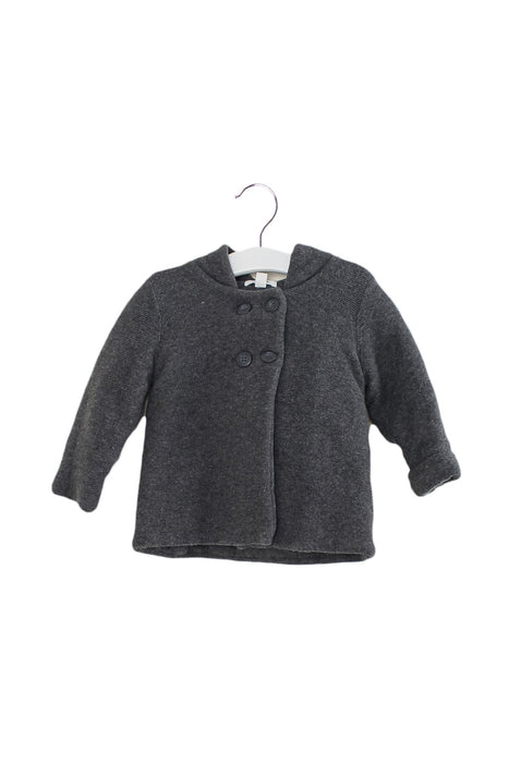A Grey Coats from Purebaby in size 12-18M for boy. (Front View)