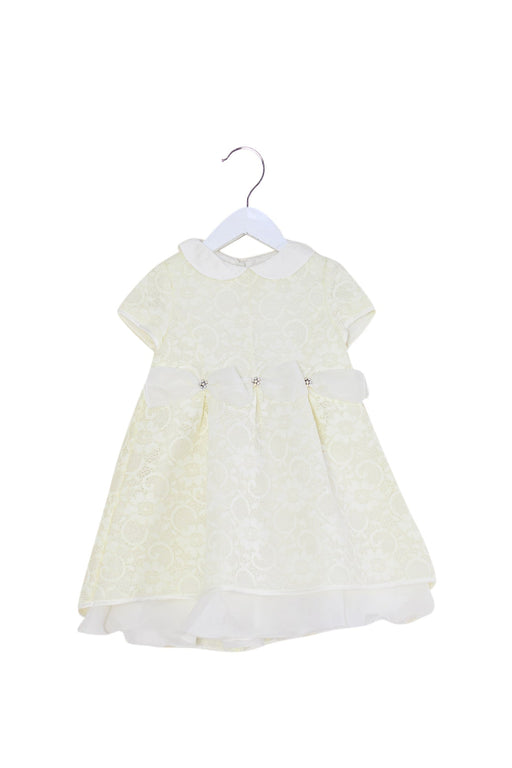 A Ivory Short Sleeve Dresses from bimbalò in size 3T for girl. (Front View)