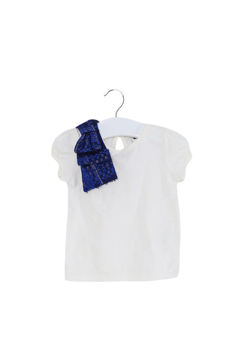 A Ivory Short Sleeve Tops from Janie & Jack in size 12-18M for girl. (Front View)