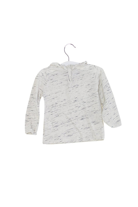 A Beige Long Sleeve Tops from Petit Bateau in size 12-18M for girl. (Back View)