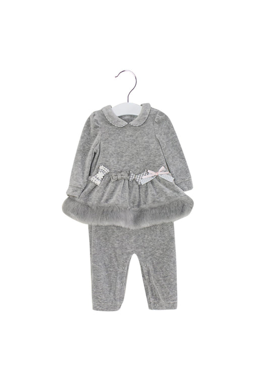 A Grey Long Sleeve Jumpsuits from Nicholas & Bears in size 6-12M for girl. (Front View)