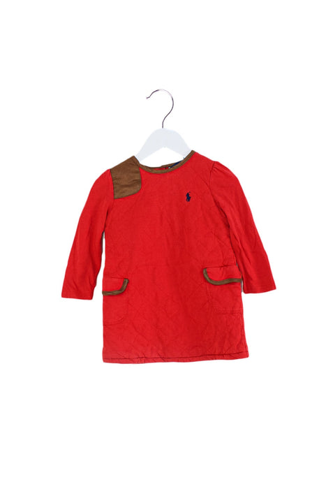A Red Sweater Dresses from Ralph Lauren in size 6-12M for girl. (Front View)