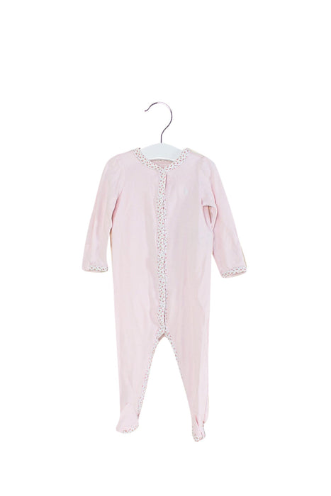 A Pink Long Sleeve Jumpsuits from Ralph Lauren in size 6-12M for girl. (Front View)