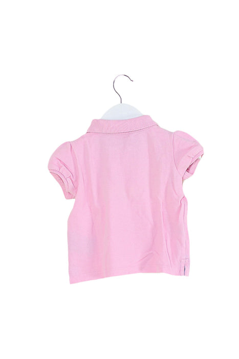 A Pink Short Sleeve Polos from Ralph Lauren in size 6-12M for girl. (Back View)