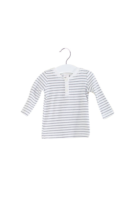 A White Long Sleeve Tops from Seed in size 3-6M for boy. (Front View)