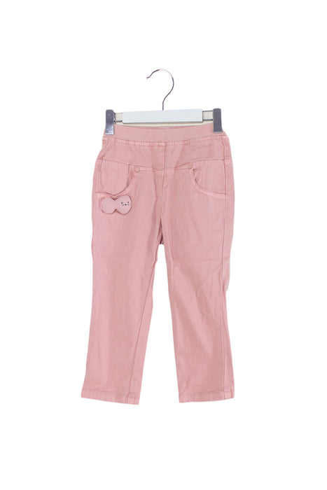 A Pink Casual Pants from Momonittu in size 2T for girl. (Front View)