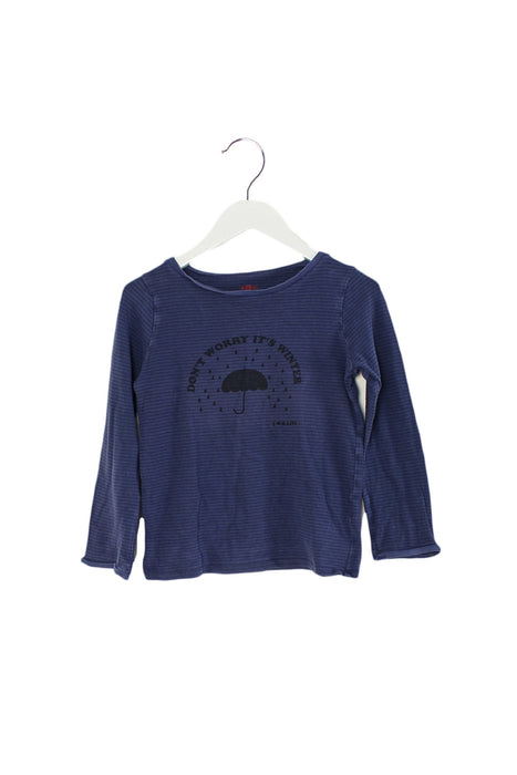 A Navy Long Sleeve Tops from Bonton in size 8Y for boy. (Front View)