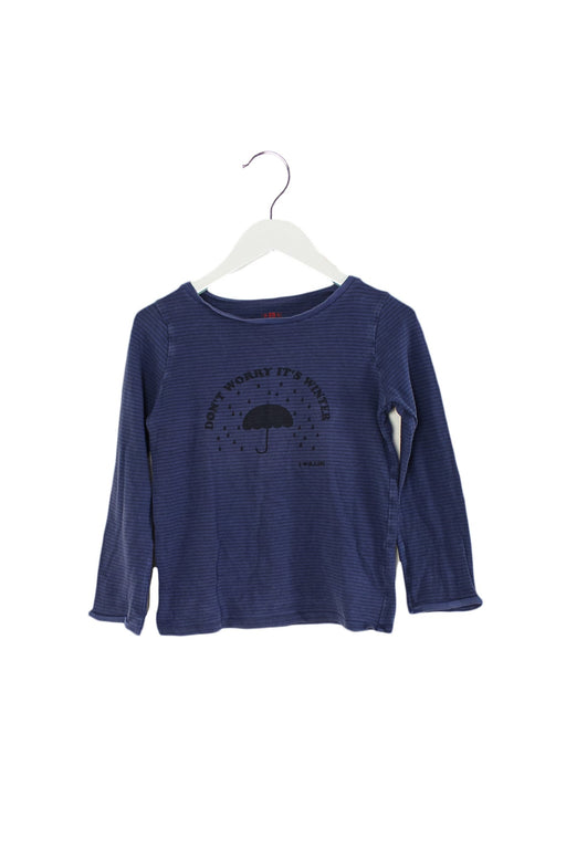 A Navy Long Sleeve Tops from Bonton in size 8Y for boy. (Front View)