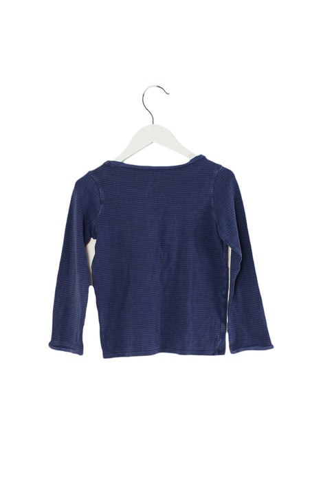A Navy Long Sleeve Tops from Bonton in size 8Y for boy. (Back View)