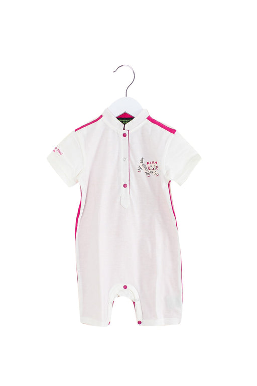 A White Overall Sets from Shanghai Tang in size 12-18M for girl. (Front View)