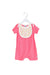 A Pink Short Sleeve Rompers from Petit Bateau in size 12-18M for girl. (Front View)