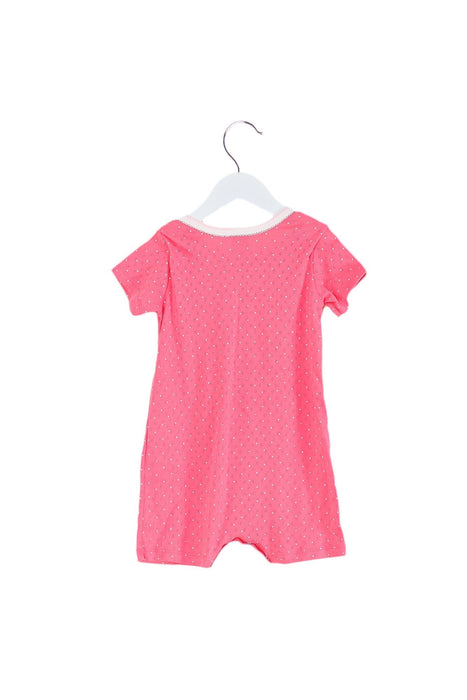 A Pink Short Sleeve Rompers from Petit Bateau in size 12-18M for girl. (Back View)