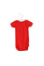 A Red Short Sleeve Bodysuits from Petit Bateau in size 0-3M for girl. (Front View)